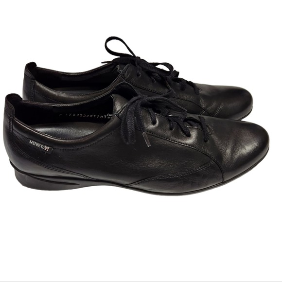 Mephisto Cool Air Jet Black Leather Walking Shoes Size 10 US / 7.5 EU - Picture 5 of 12